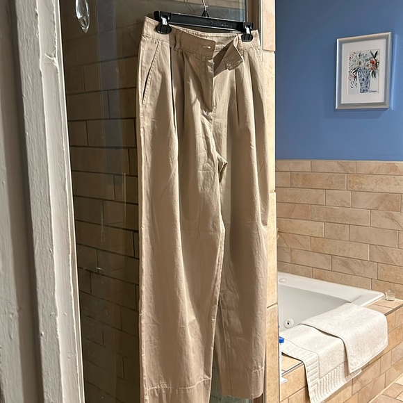 Loft Petite Poplin Wide Leg Pants - Picture 2 of 7